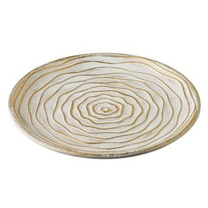 Dekorativní tác DAZ I 29 cm bílý/zlatý vyobraziť
