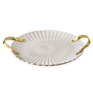 Dekorativní tác DAZ II 31, 5 cm bilý/zlatý vyobraziť