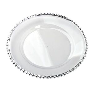 Dekorativní talíř BLANCHE CLEAR 33 cm stříbrný vyobraziť