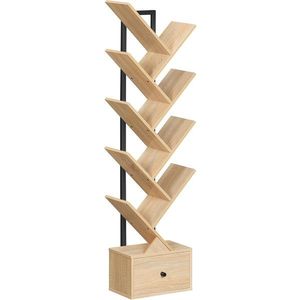 Designová knihovna Marelo 135 cm hnědá/černá vyobraziť