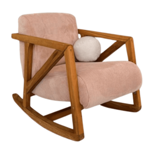 Dětské houpací křeslo NiniMini růžové/hnědé vyobraziť