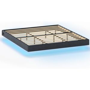 Dvoulůžková postel Timaro 180x200 s nabíjecí stanicí a LED osvětlením šedá vyobraziť