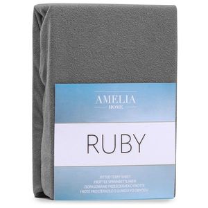Froté prestieradlo s gumou AmeliaHome Ruby grafitové vyobraziť