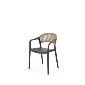 Jídelní křeslo K582 černé/hnědé vyobraziť