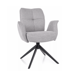 Jídelní křeslo Wing Brego světle šedé/černé vyobraziť