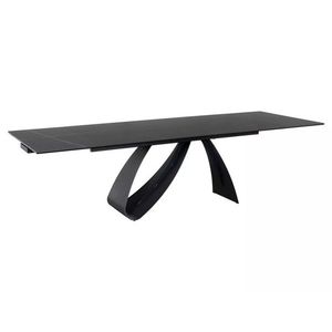 Jídelní rozkládací stůl Diuna 160/240 cm keramika černý mramor/černý vyobraziť