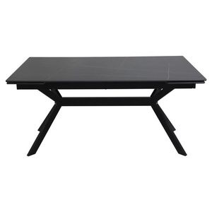 Jídelní rozkládací stůl Imperia 160/220 cm keramika černý mramor/černý vyobraziť