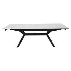 Jídelní rozkládací stůl Imperia 180/240 cm keramika bílý mramor/černý vyobraziť