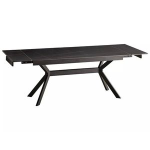 Jídelní rozkládací stůl Imperia 180/240 cm keramika černý mramor/černý vyobraziť