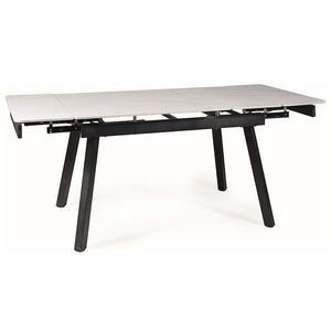 Jídelní rozkládací stůl John 150/210 cm keramika bílý mramor/černý vyobraziť