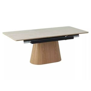 Jídelní rozkládací stůl Monaco 160/200 cm keramika travertin/dub přírodní vyobraziť