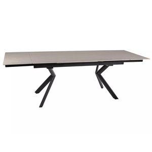 Jídelní rozkládací stůl Norton 160/240 cm keramika travertin/černý vyobraziť