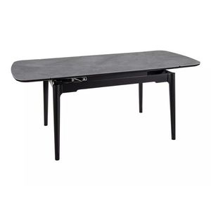 Jídelní rozkládací stůl Sento 120/180 cm keramika šedý mramor/černý vyobraziť