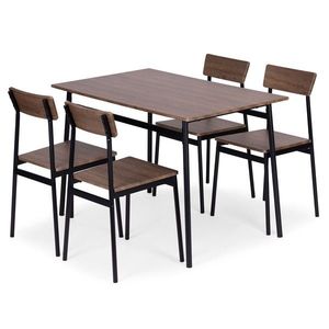 Jídelní set Malmo pro 4 osoby ořech tmavý vyobraziť