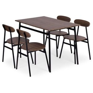 Jídelní set Oslo pro 4 osoby ořech tmavý vyobraziť