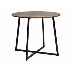 Jídelní stůl Luna 90 cm hnědý/černý vyobraziť