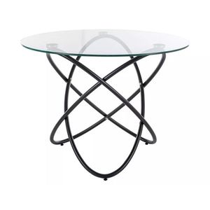 Jídelní stůl Orbit 100 cm černý/čirý vyobraziť