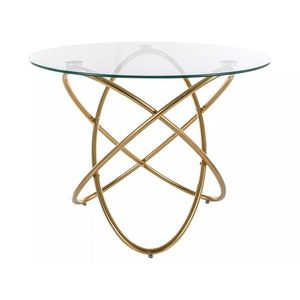 Jídelní stůl Orbit 100 cm čirý/zlatý vyobraziť