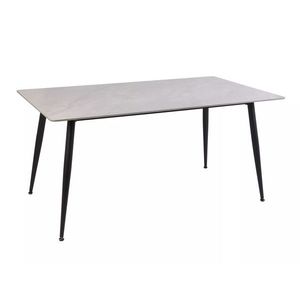 Jídelní stůl Rion 130 cm keramika šedý mramor/černý vyobraziť