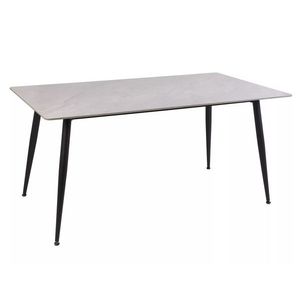 Jídelní stůl Rion 160 cm keramika šedý mramor/černý vyobraziť