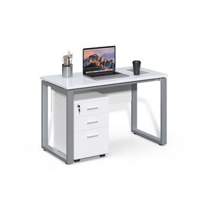 Kancelársky stôl s kontajnerom Houseland Prime Home 02 120 cm biely vyobraziť