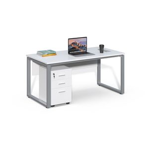 Kancelársky stôl s kontajnerom Houseland Prime Home 02 160 cm biely vyobraziť