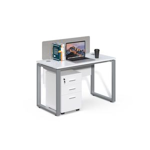 Kancelársky stôl s kontajnerom Houseland Prime Max 01 120 cm biely vyobraziť