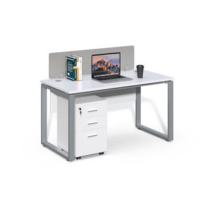 Kancelársky stôl s kontajnerom Houseland Prime Max 01 140 cm biely vyobraziť