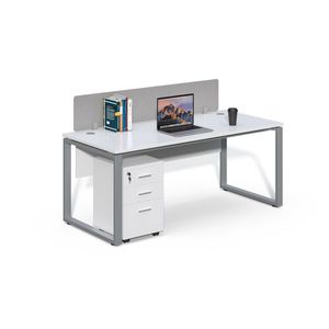 Kancelársky stôl s kontajnerom Houseland Prime Max 01 180 cm biely vyobraziť