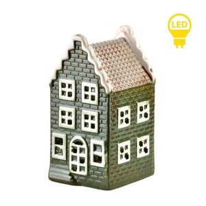 Keramický LED domeček Hytte 11 cm zelený vyobraziť