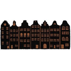 Kokosová rohožka HOUSES 75x30 cm hnědá/černá vyobraziť