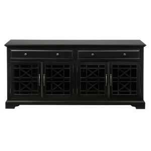 Komoda Avola 178 cm z masivu černá vyobraziť