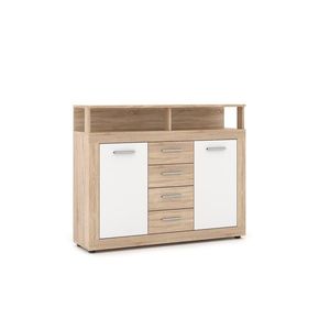 Komoda Luna 119 cm dub Sonoma/bílá II vyobraziť