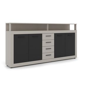 Komoda Luna 190 cm kašmírová/černá vyobraziť