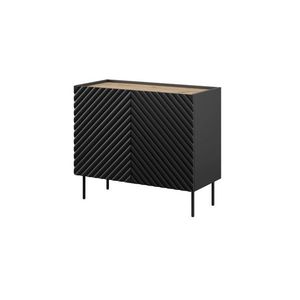 Komoda Onda 2D černá/dub artisan vyobraziť