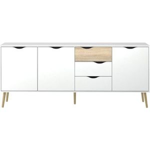 Komoda Retros III biela/dub sonoma vyobraziť