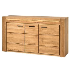Komoda Velvet II 45 161 cm z masivu s LED osvětlením dub přírodní vyobraziť