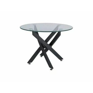 Konferenční stolek Agis 60 cm čirý/černý vyobraziť