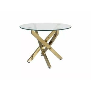 Konferenční stolek Agis 60 cm čirý/zlatý vyobraziť