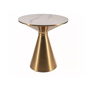 Konferenční stolek Aries bílý mramor/zlatý vyobraziť