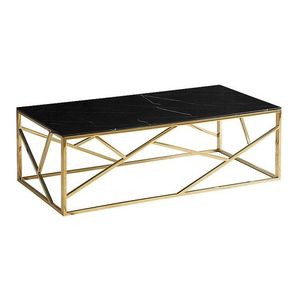 Konferenční stolek Escada 120 cm černý mramor/zlatý vyobraziť