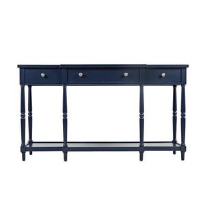 Konzolový stolek Avola 152 cm z masivu modrý vyobraziť