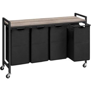 Koš na prádlo Vasagle Pietro 159 l šedý/černý vyobraziť