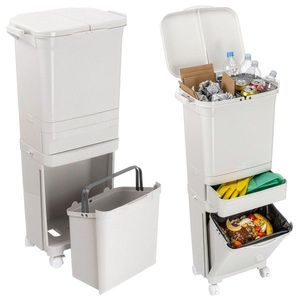 Koš na třídění odpadu NARDAN 42 L šedý vyobraziť