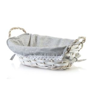 Košík na chléb WILL 25x17x8 cm šedý/bílý vyobraziť