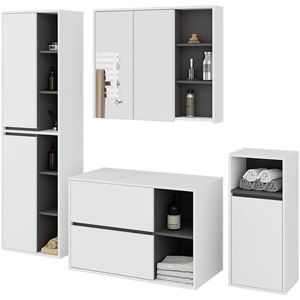 Koupelnová sestava VAMI II bílá/grafitově šedá vyobraziť