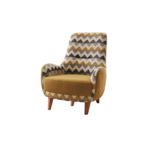Křeslo Zikzak žluté/vícebarevné vyobraziť
