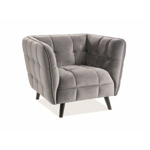 Křeslo CASTELLO Velvet I šedé vyobraziť