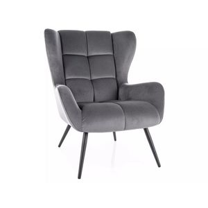 Křeslo Louis Velvet šedé/černé vyobraziť