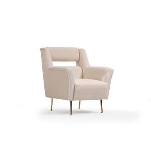 Křeslo Mira krémové/zlaté vyobraziť